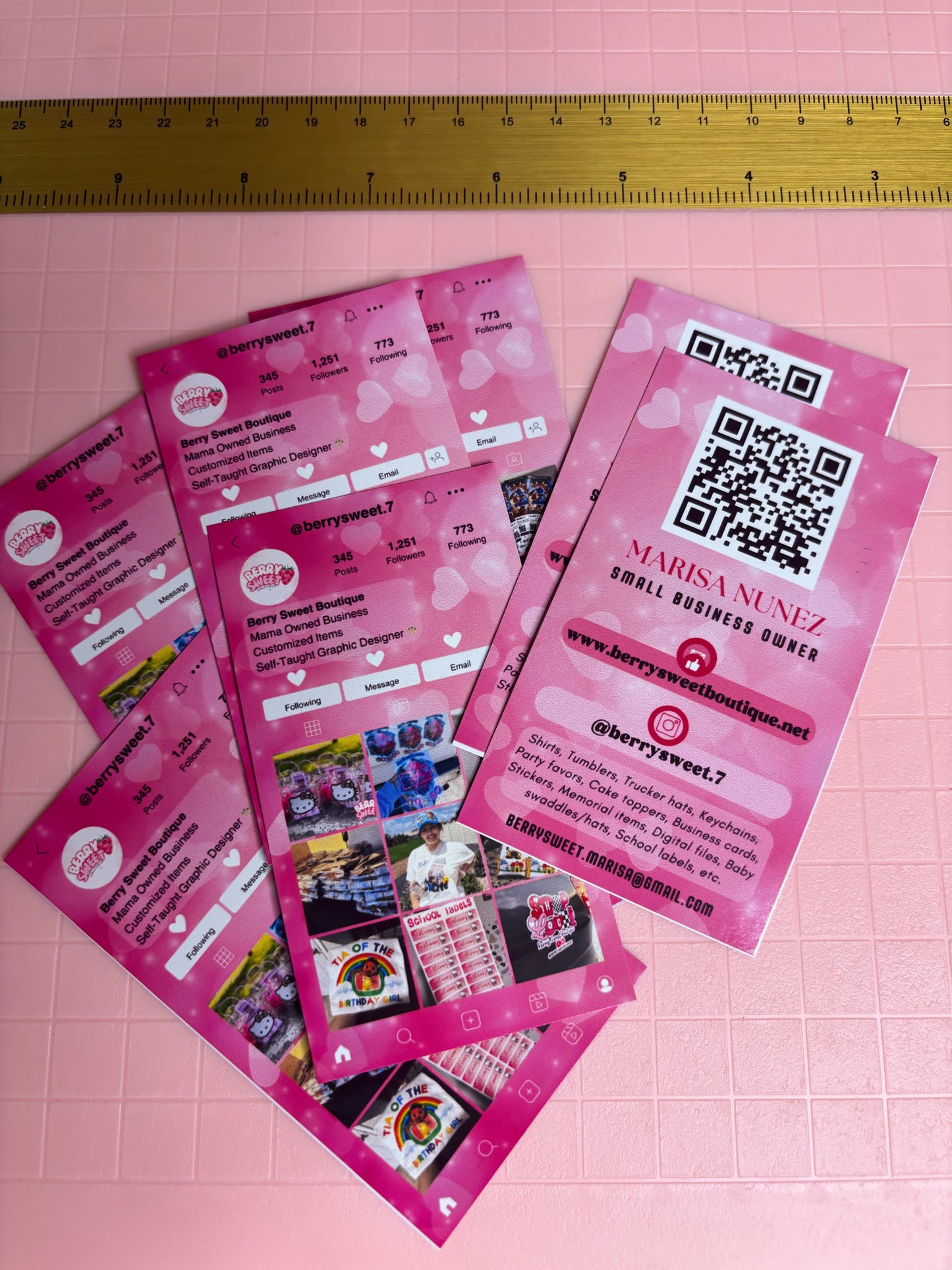 Instagram business cards