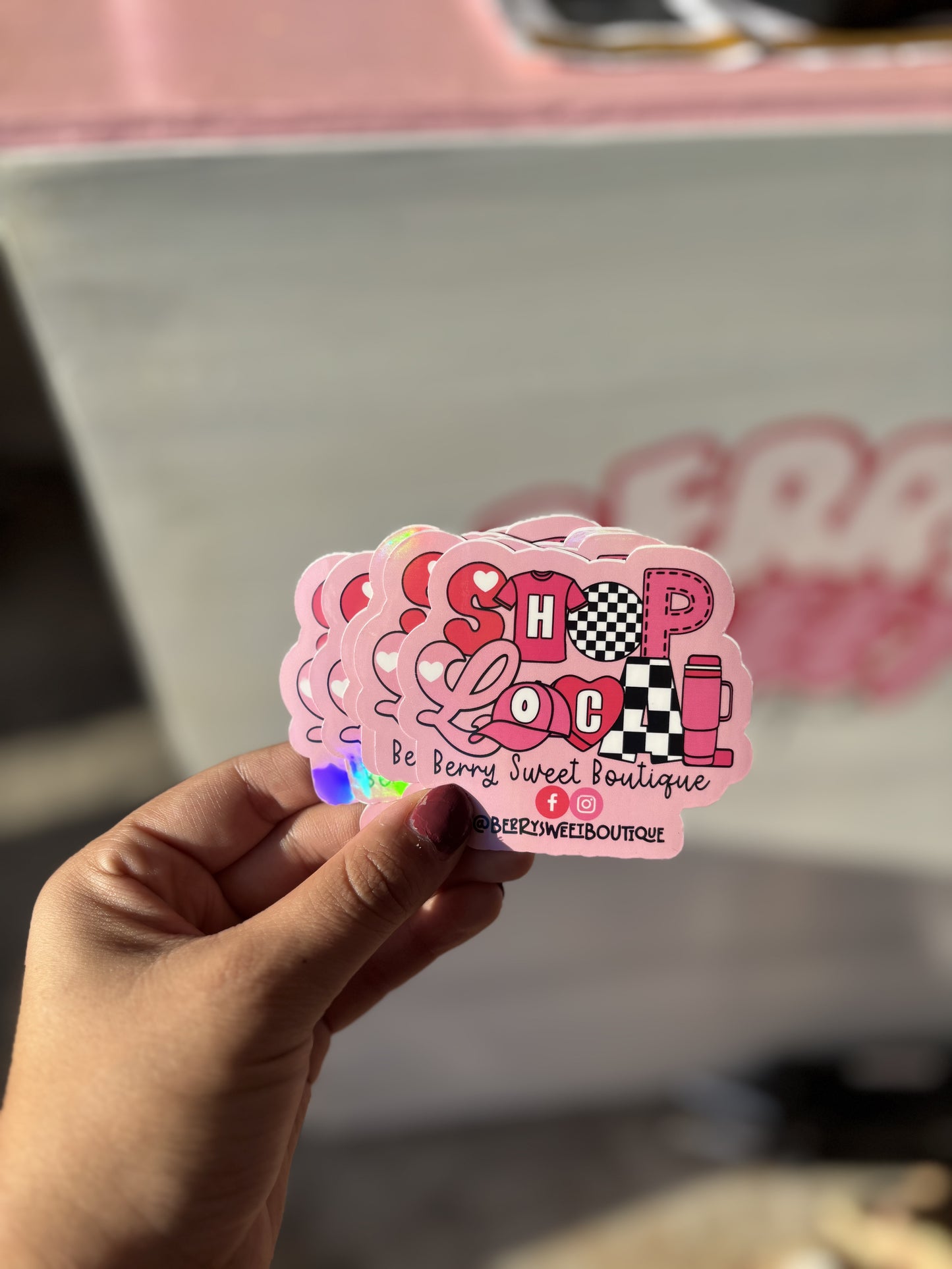 Shop Local Business Stickers (Holographic)