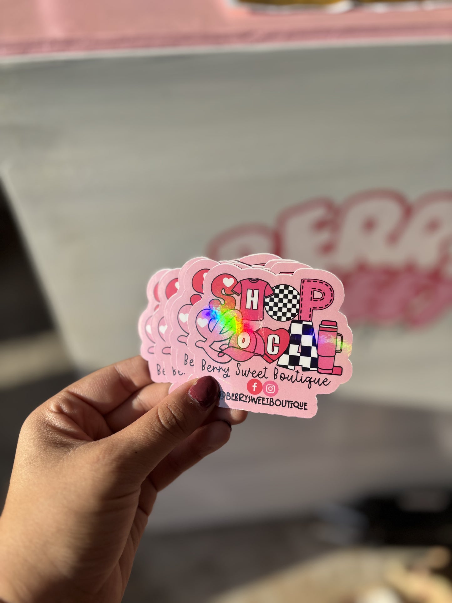 Shop Local Business Stickers (Holographic)
