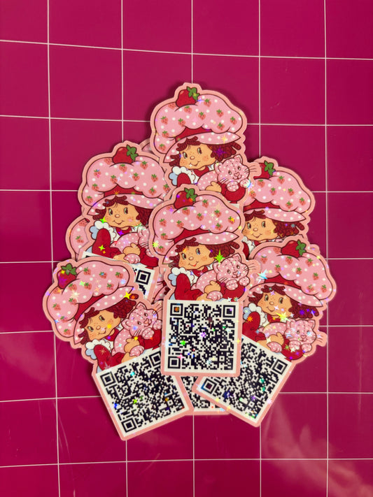 Strawberry QR Stickers